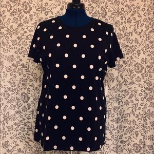 NWT, Banana Republic polka dot signature tee XL